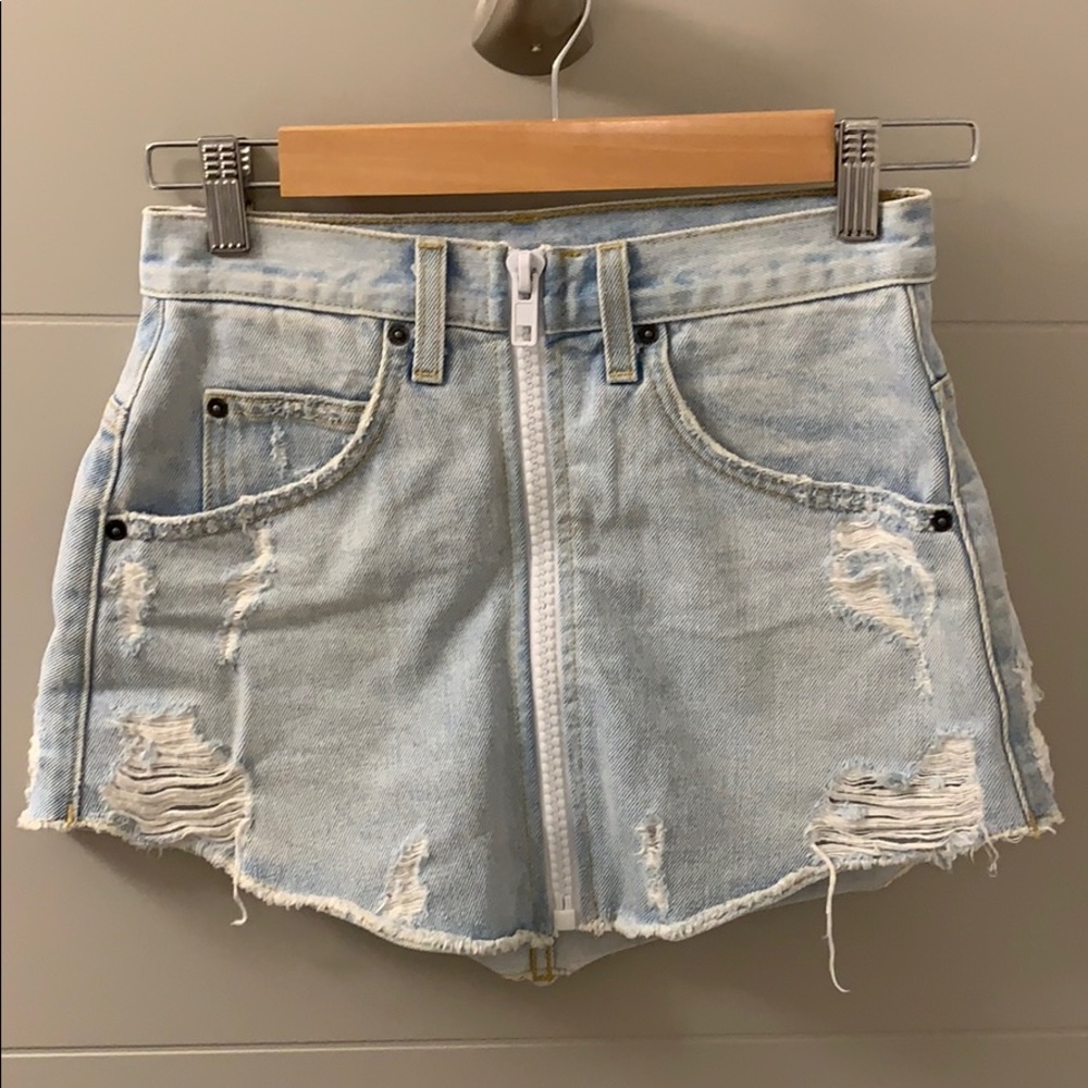 Carmar denim mini skirt
